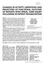 spinal cord injury functional rehabilitation